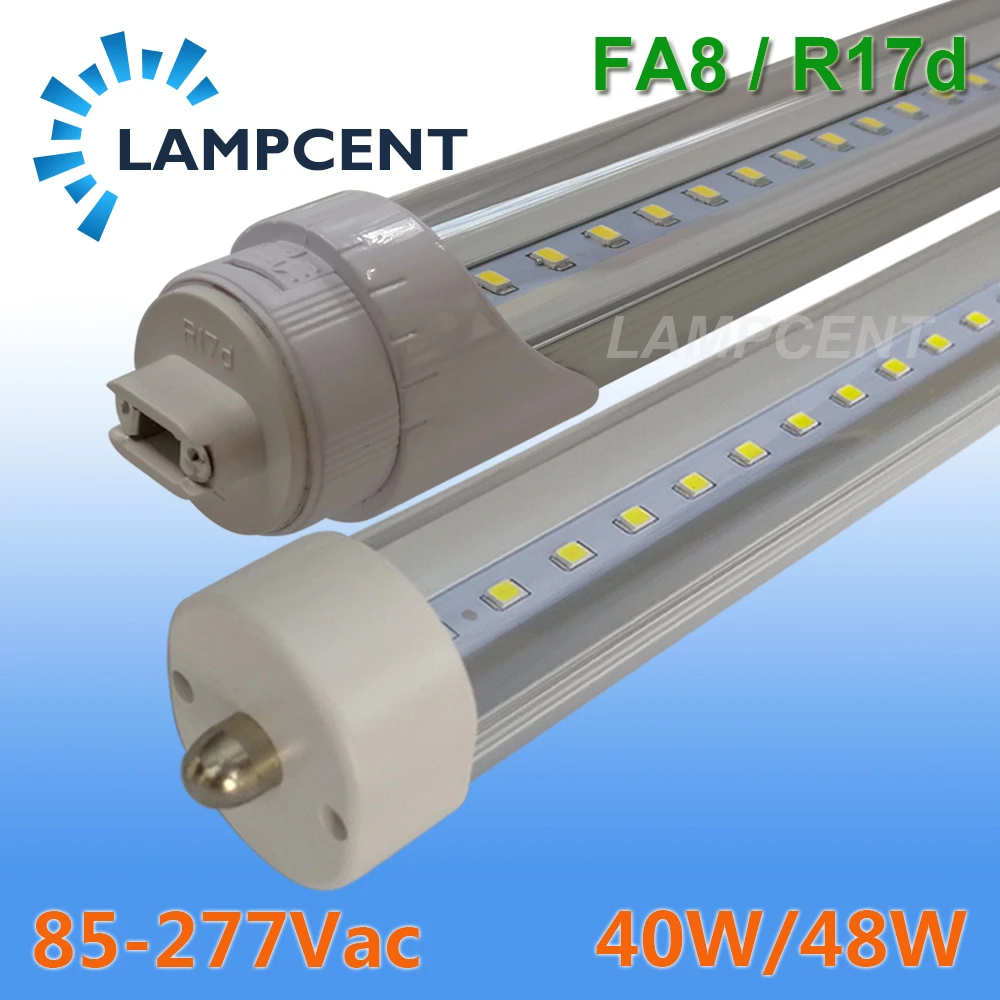 Achat 2 100 Pack LED Tube Ampoule 8ft 2.4 m 40 W 48 W Tourné Base FA8 R17D (HO) lampe T8 T10 T12 F96 Lumière Fluorescente 94 \