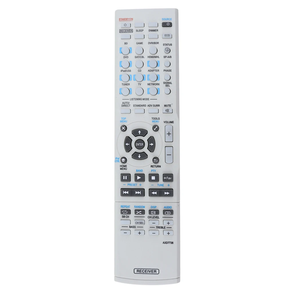 Remote Control Replacement White Smart Audio Video Receiver Remote Control for Pioneer AXD7736 Audio Video Receiver