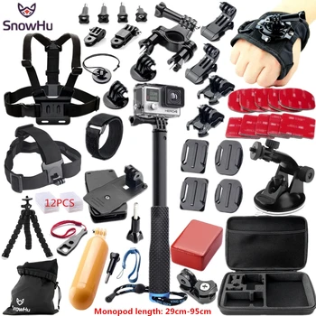 SnowHu For Gopro Accessories for gopro accessories set for gopro hero 5 hero 4 3 kit for Xiaomi yi Camera sjcam accessories GS38