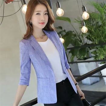 

2020 Spring Summer New Small OL Commuter One Buckle Blazer Jacket Office Lady Temperament Capable