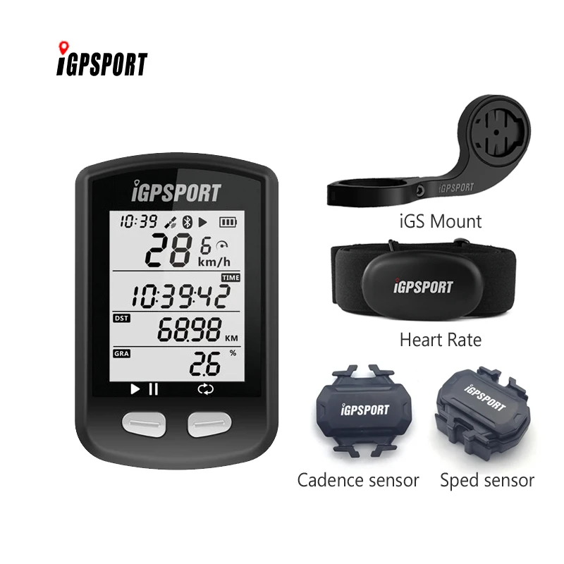 

iGPSPORT iGS10 Black GPS - Enabled Bike bicycle computer speedometer (Support Cadence / Speed / Heart Rate Sensor)