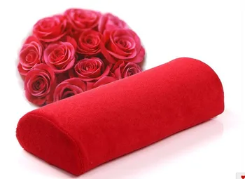 Günstige Heißesten Weiche Baumwolle Tuch Hand Halter Kissen Kissen Nagel Arm Handtuch Rest Nail Art Maniküre Salon Halbe Spalte Werkzeuge Zufällige Farbe