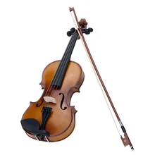 4/4 Full Size Violin Fiddle Top Quality Circle Style Bow Basswood Steel String Stringed Musical Instrument for Kids Beginners