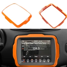Interni auto di Navigazione GPS Pannello di Rivestimento Della Copertura per Jeep Renegade 2018 ABS di Plastica Decorazione Adesivi Parti di Accessori