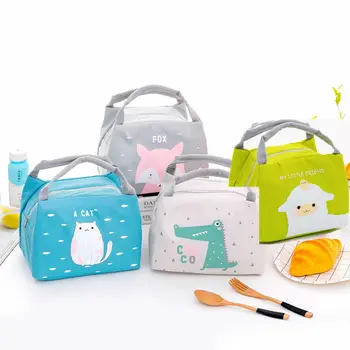 

Portable Thermal Insulated Lunch Box Floral Bag Tote Bento Pouch Lunch Container Thermal Insulated Cooler Waterproof Picnic