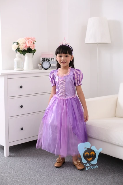 Anime with Purple Flower Girl Dress