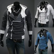 Fashion Casual Slim Cardigan Assassins Creed Hoodies Men Sweatshirt Outerwear Jackets Plus xxxxl Hoodies FreeShipping emy120