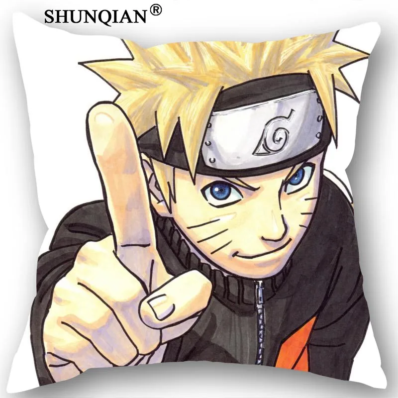 

New Naruto Anime Pillowcase Wedding Decorative Pillow Case Customize Gift For Pillow Cover 35X35cm,40X40cm(One Sides)