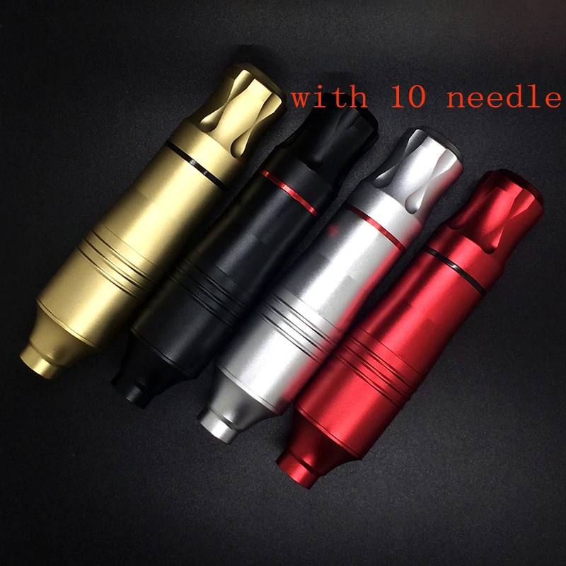 

Powerful Tattoo Rotary Pen Hybrid Permanent Makeup Tattoo Machine Strong Quiet Motor Tattoo Gun with 10pcs cartridge needle set