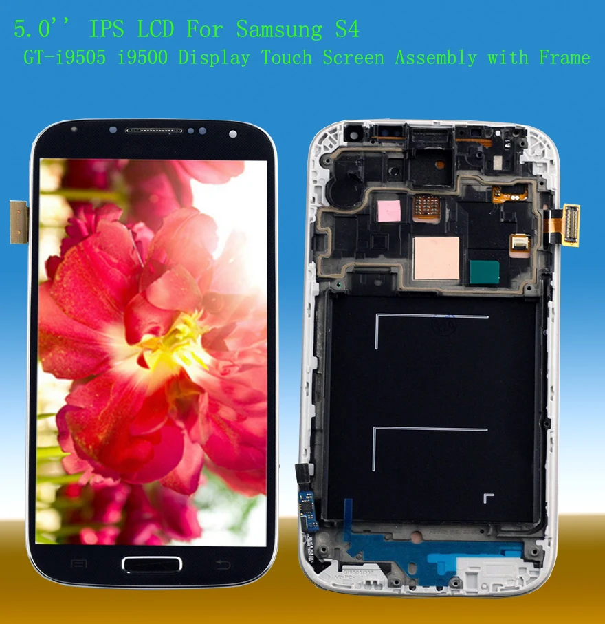 

STARDE 5''LCD for Samsung Galaxy S4 SIV i9500 i9505 LCD Display Touch Screen Digitizer Assembly with Frame