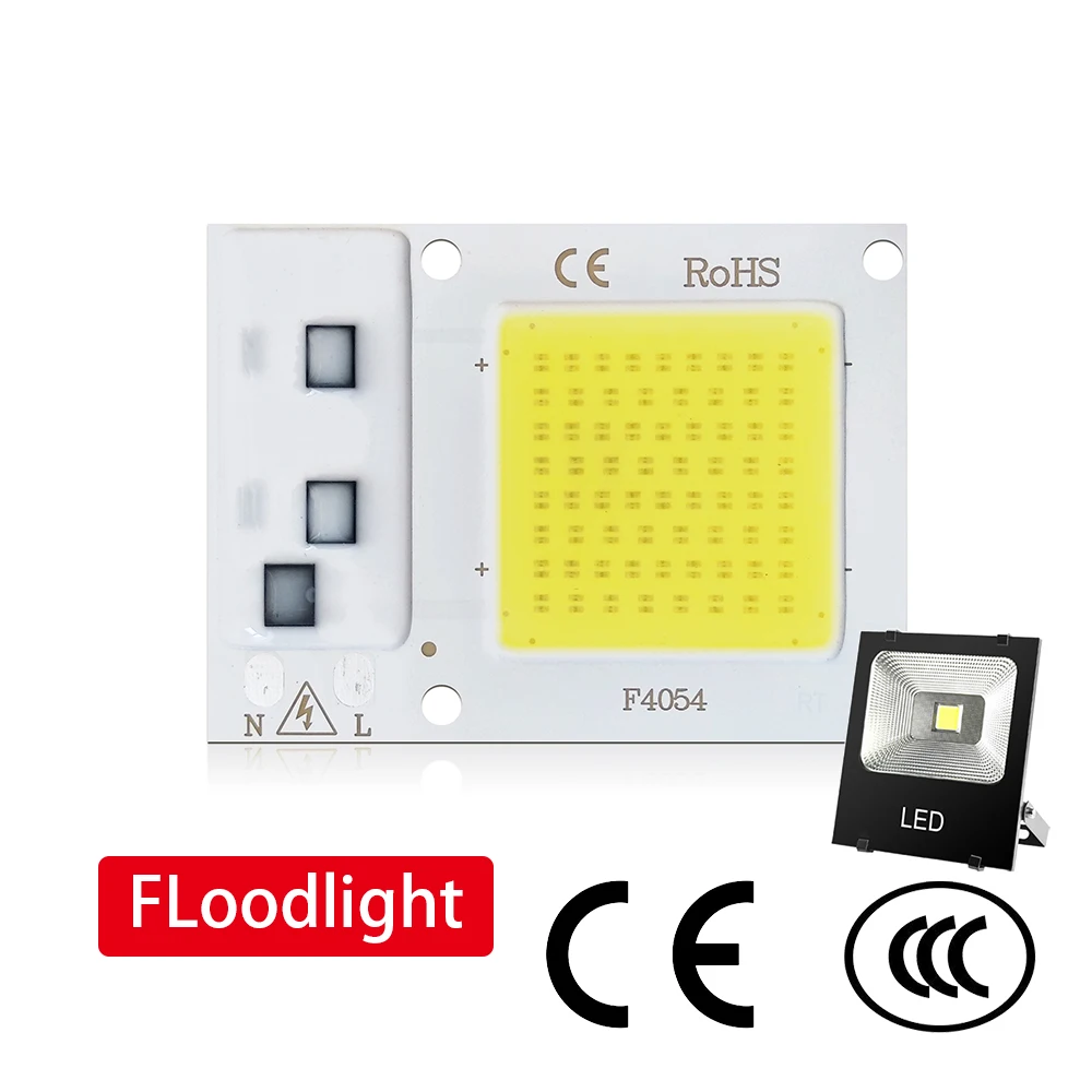 

COB LED Chip 50W 220V/110V 30W 20W 10W Smart IC No Need Driver LED Bulb Lamp For DIY Floodlight Spotlight