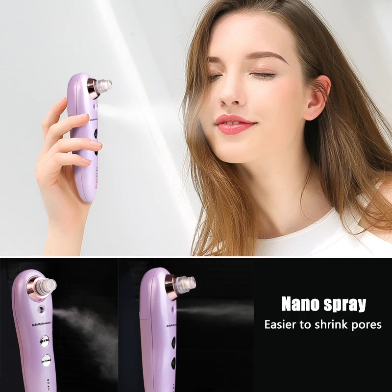 ByBaBylissnano Face Pore Cleaner Vacuum Blackhead Remover Spot Cleaner Nose Acne Comedo Suction Facial Skin Care Beauty Device