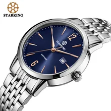 STARKING Relogio Feminino Unique Blue Dial Watch Women Fashion Steel Bracelet Quartz Watch 3atm Waterproof Orologio Donna