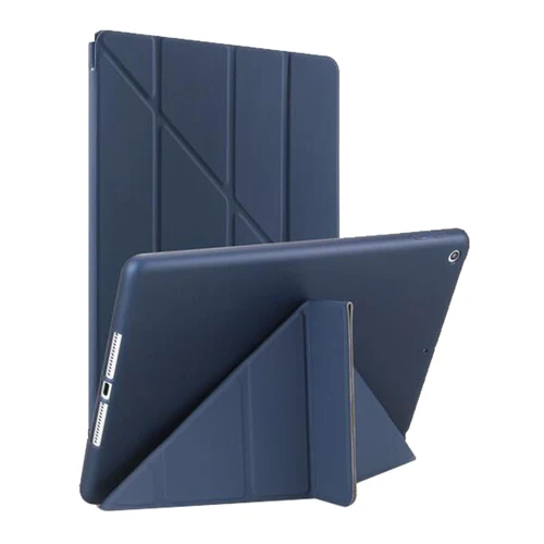 dark blue Смарт Услуга/сна чехол для нового iPad 9.7 A1822 Мода ультратонких+ Мягкий ТПУ прозрачный задняя крышка Подставка+ один Stylus подарок - Цвет: dark blue