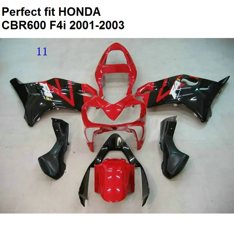 

Motorcycle fairing kit for Honda CBR 600 F4i 2001 2002 2003 red black fairings CBR600 F4i 01 02 03 CV27