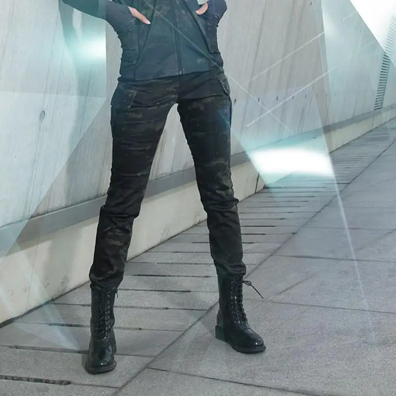 

Women Camouflage Pants Tactical Airsoft Trousers Elastic Cotton Multi Pockets Pants