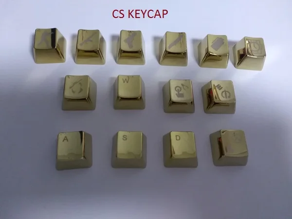 MKC CS GO игровая механическая клавиатура металлический серебристый металлический колпачок OEM gold Alluminum caps