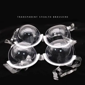 

Transparent Bra Sexy Transparent Womens Bra Underwire Disposable Invisible Bra Plastic Underwear Ultra-thin Mold Cup Women's Bra