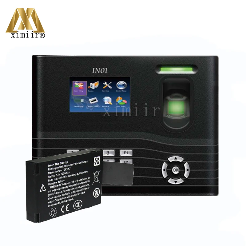 

New firmware IN01 fingerprint access control and time attendance TCP/IP fingerprint tiem recorder with build in battery