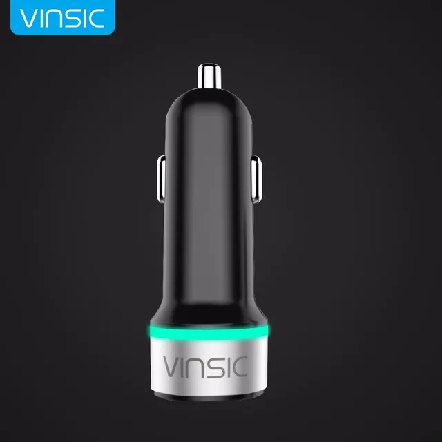 Vinsic dual usb автомобильное зарядное устройство адаптер универсальный smart auto 4.8a быстрое заряда с led света автомобиля зарядное устройство для iphone 7 6 s 6 samsung