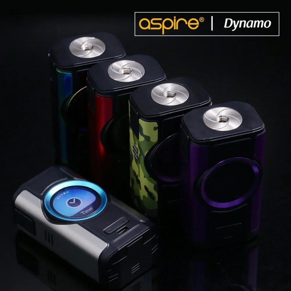 Электронная сигарета мод Aspire "Динамо" 220 Вт 510 нить Vape коробка Поддержка VW VV обход ДС TC TCR режимов с 2-дюймовый TFT Экран