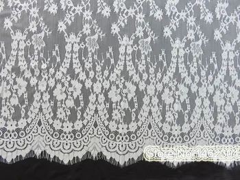 

Very Popular 2016 French Lace 3meter/pc Eyelash Lace Fabric, Soft French Chantilly Lace