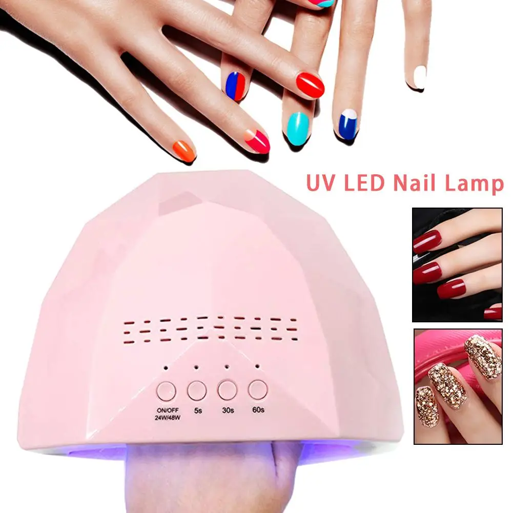 

24W/48W Nail Dryer For Nail LED UV Lamp With Auto-sensing and Timer Setting For Fingernail Toenail Gels Polish Nail Art Tools