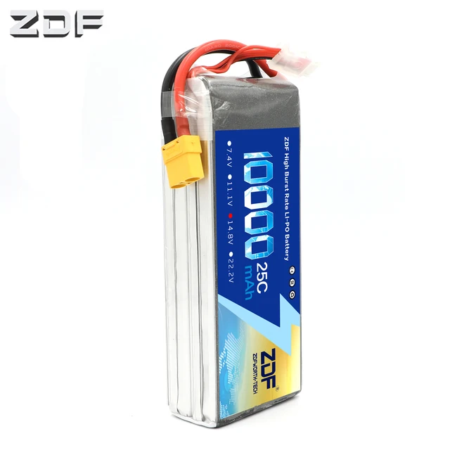 $70.11  2019 ZDF Power RC LiPo Battery 14.8V 10000mAh 25C Max 50C 4S For UAV Multi-rotor Quadcopter Airplan