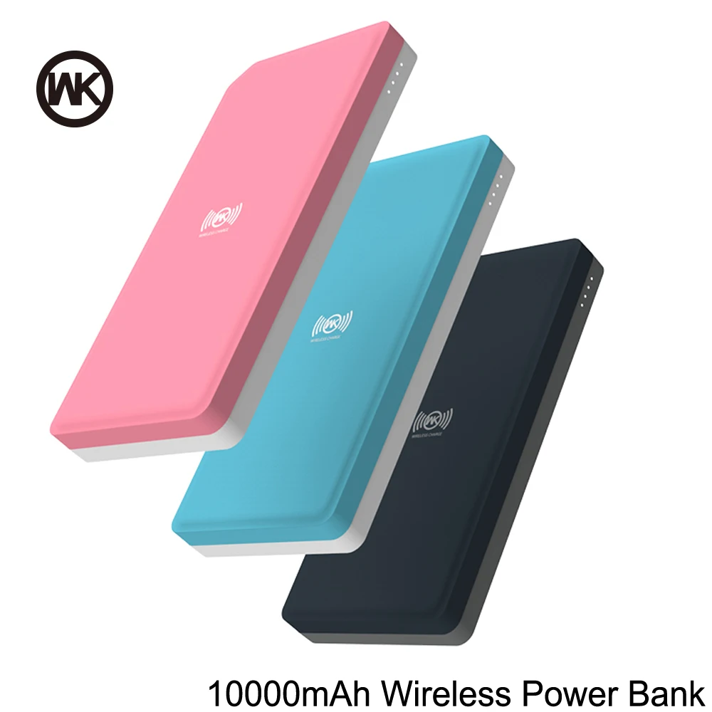 

WK DESIGN Wireless Power Bank 10000mah Powerbank for iPhone X 7 Xiaomi Power bank Pocophone F1 Bateria Externa Cargador Portatil