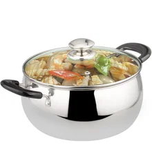 Керамические горшки для приготовления пищи Кухонные аксессуары Двойные Уши нержавеющая кастрюля для супа Толстая каша сковорода кухонная плита применимые инструменты