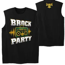 Brock Lesnar без рукавов Футболка для мужчин Brock вечерние мужские повседневные круглый воротник футболка фитнес Свободный жилет хлопок вентиляция