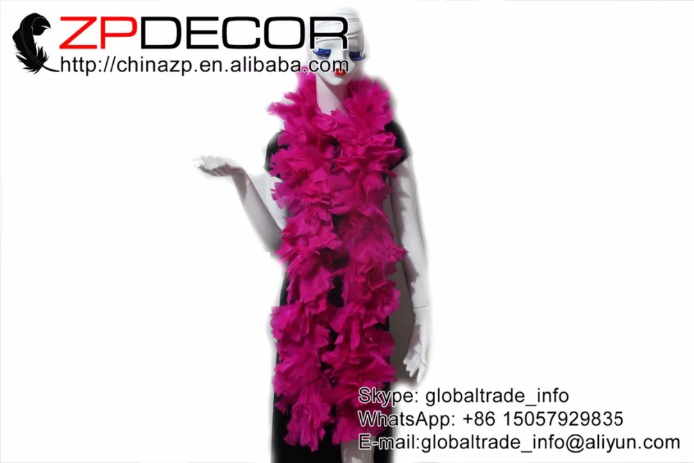 hot pink turkey feathers boa (5)