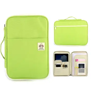 

A4 Document Storage Bag Waterproof Oxford Cloth Multifunctional Business Organizer Bag File Folder Stationery Organizer Zipper