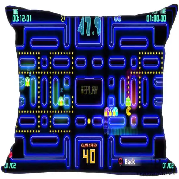 Декоративная Наволочка на заказ Pacman Championship квадратная Наволочка на молнии лучший подарок 35X35,40x40,45x45 см(одна сторона) 180516-04 - Цвет: Square Pillowcases