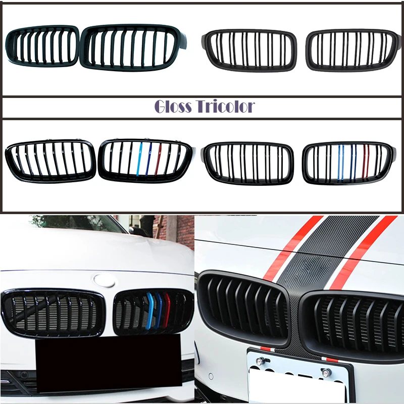 Углеродное волокно/черный Передний бампер гонки гриль почек решетки для BMW F30 F31 F35 серии 3 320i 325i 328i 335i M производительность питания