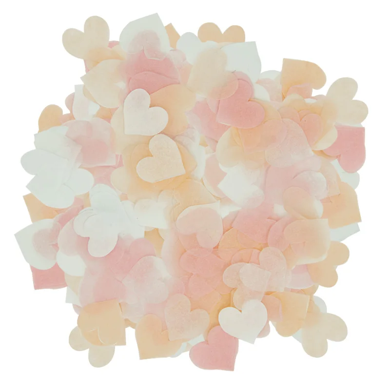 

Nicro 1.5CM 30g/bag Heart-shaped Tissue Paper Balloon Confetti Pink Orange White Christening Party Table Decorations #Con07