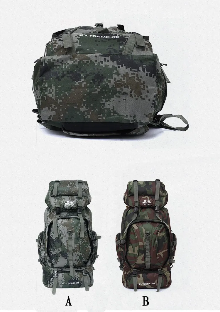 Открытый военный большой емкости рюкзак для мужчин камуфляж водонепроницаемый износостойкий рюкзак 80L Кемпинг Туризм дорожная сумка