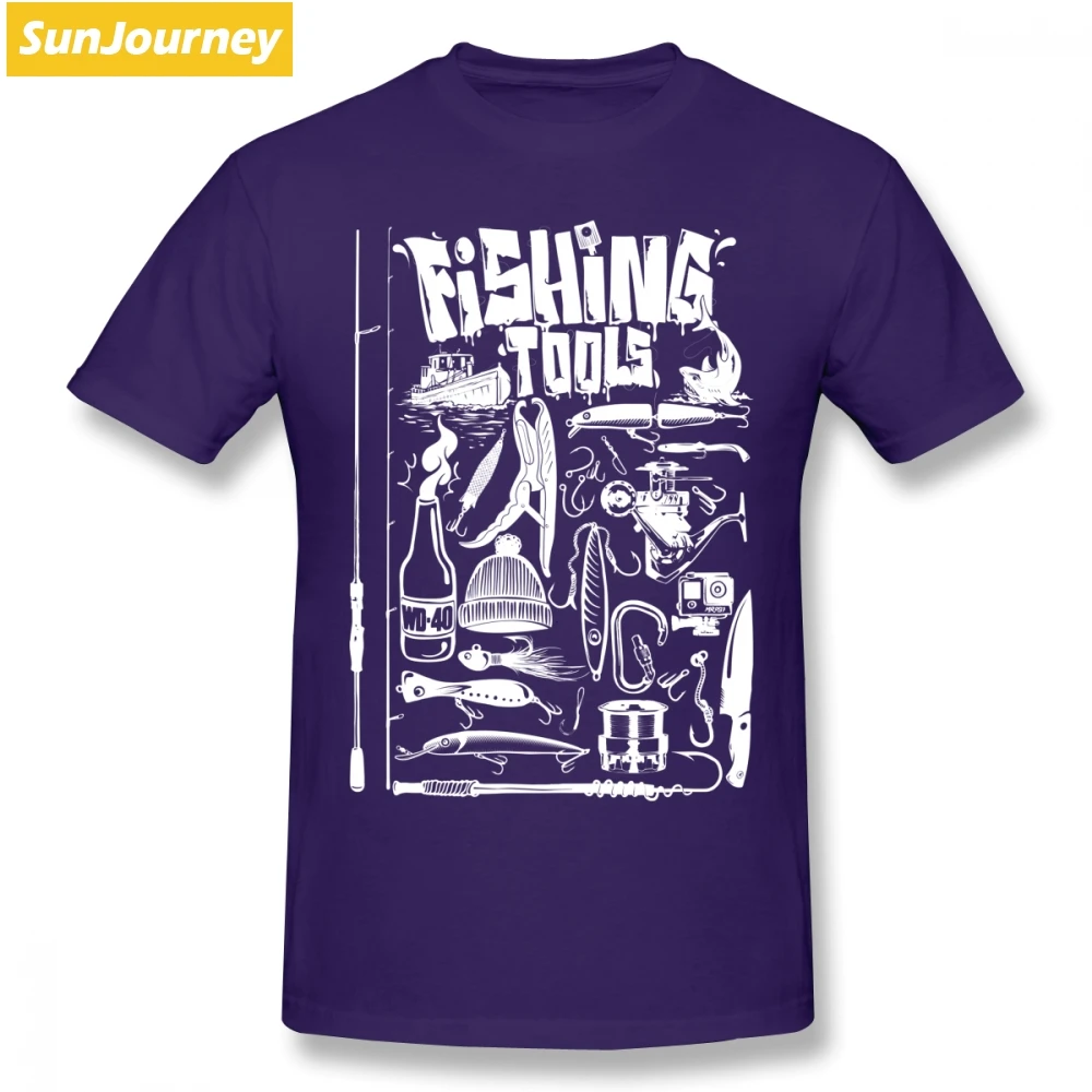 Рыболовные приманки, Мужская футболка, летняя, Undertale, большой размер, круглый вырез, хлопок, на заказ, короткий рукав, для фитнеса, для мужчин - Цвет: Фиолетовый