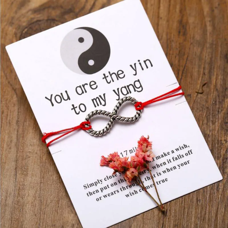 

Endless Love Symbol Charm Bracelets for Women Men Children Lucky Red String Friendship Wish Bracelets Jewelry Gift Adjustable