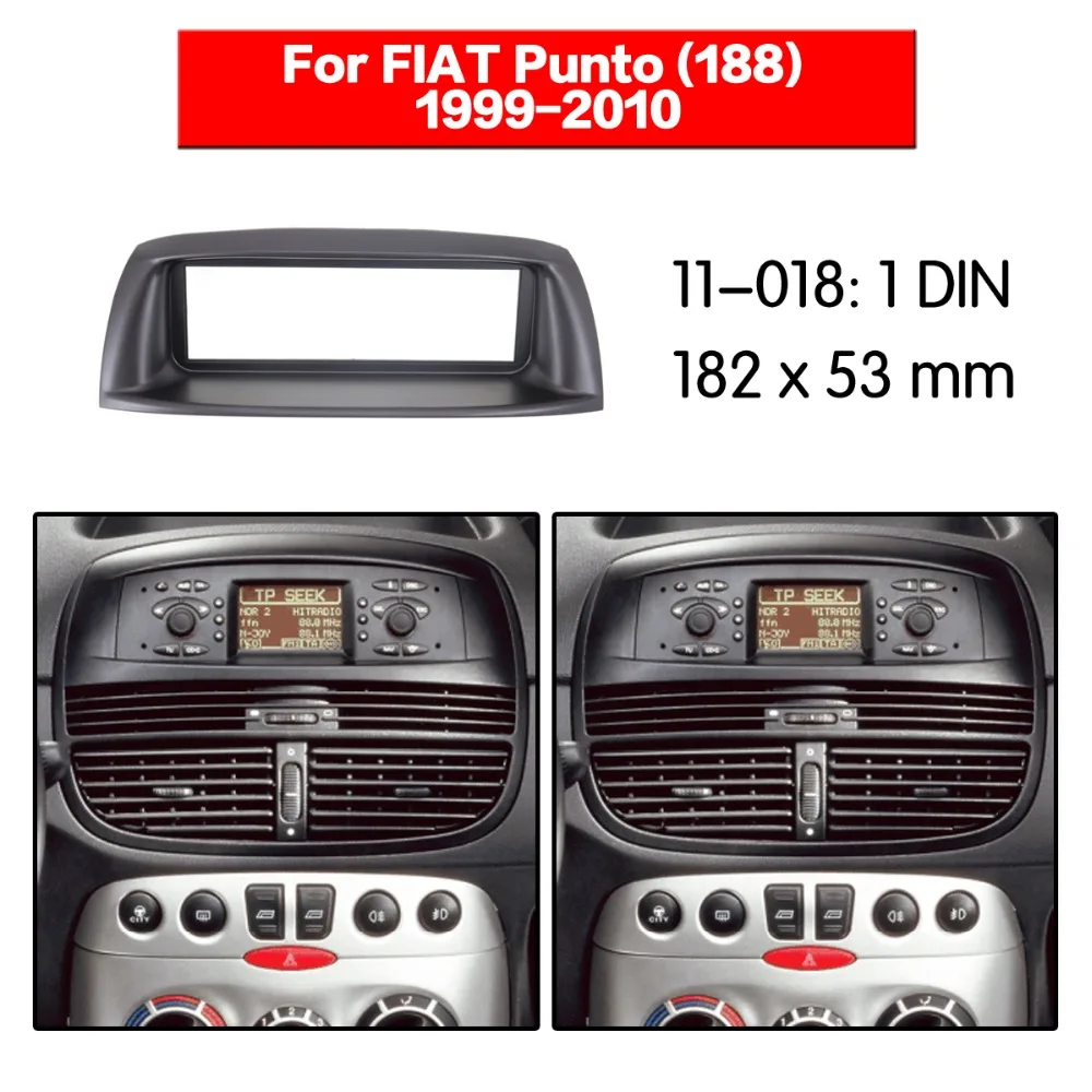 HUANAV автомобиля Радио стерео установки адаптер фасции для FIAT Punto(188) 1999-2010 1DIN стерео рамка аудио влияние панель
