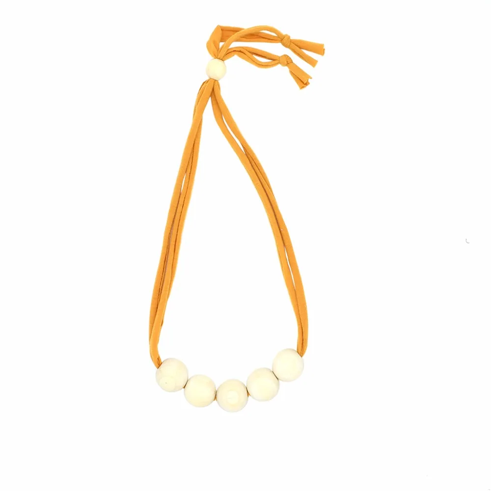 OOTDTY детское ожерелье из натурального дерева с цепочкой для зубов для новорожденных мам, детей, для кормления, прорезыватель, игрушка в подарок