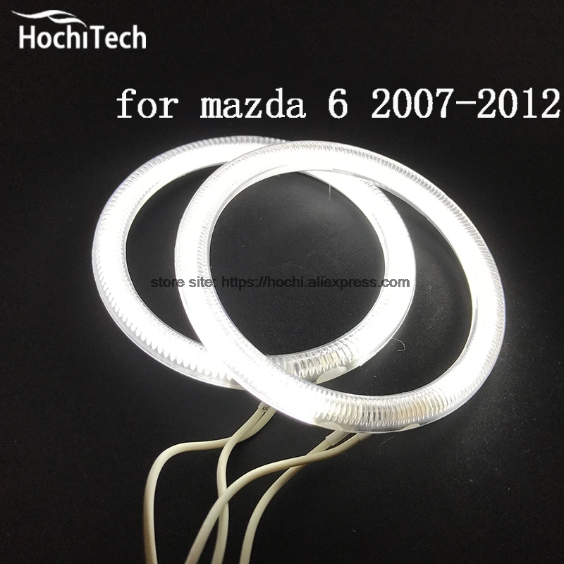 Фара HochiTech ccfl с ангельскими глазами белая фара 6000k halo кольцами для mazda 6 2007 2008 2009 2010