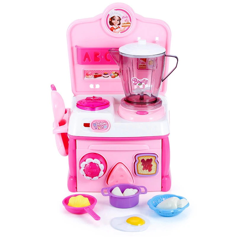 

A205 Pretend Play Toys Electric Music Juicer With Light Kitchen Dining Table Role Play Plastic Girl Toy