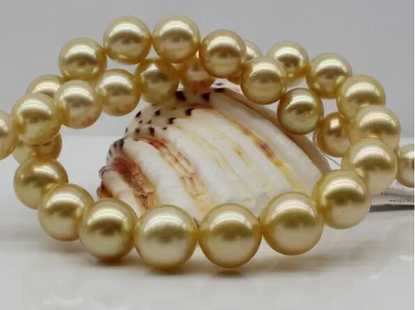 

1811-12MM NATURAL SOUTH SEA GOLD PEARL NECKLACE