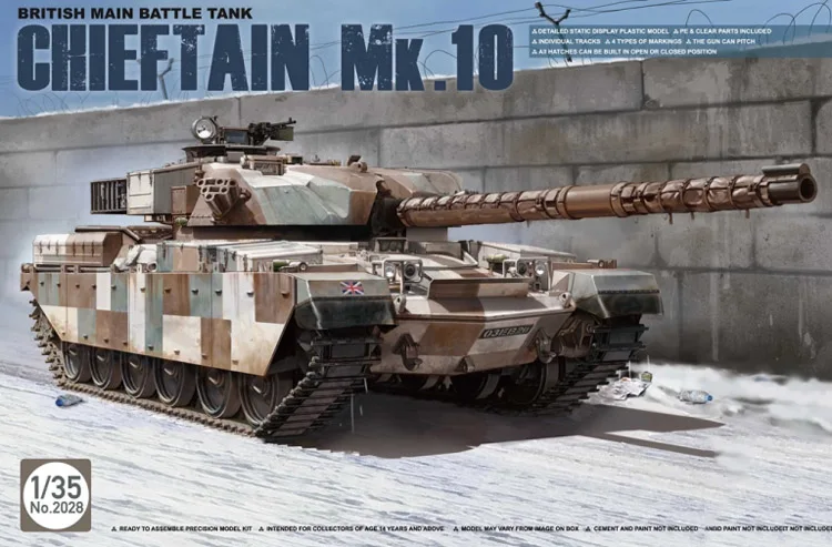 Таком 2028 1/35 масштаб Британский вождь Mk.10 MBT Пластик модель здания комплект