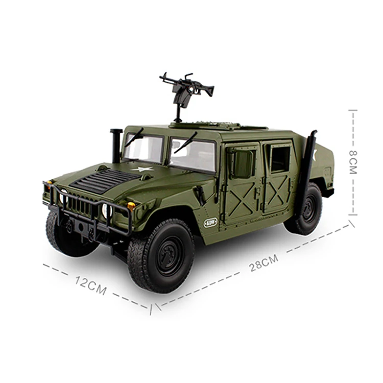 Сплав литье под давлением для Hummer игрушечное оружие автомобиля 1:18 военный бронированный автомобиль литье под давлением модель с 5 дверями хобби игрушки для детей день рождения