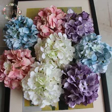 1 шт., сделай сам, искусственная Цветочная подделка, Карола, головки гортензии, букет, Рождественская свадебная композиция, украшение для дома, 4 цвета
