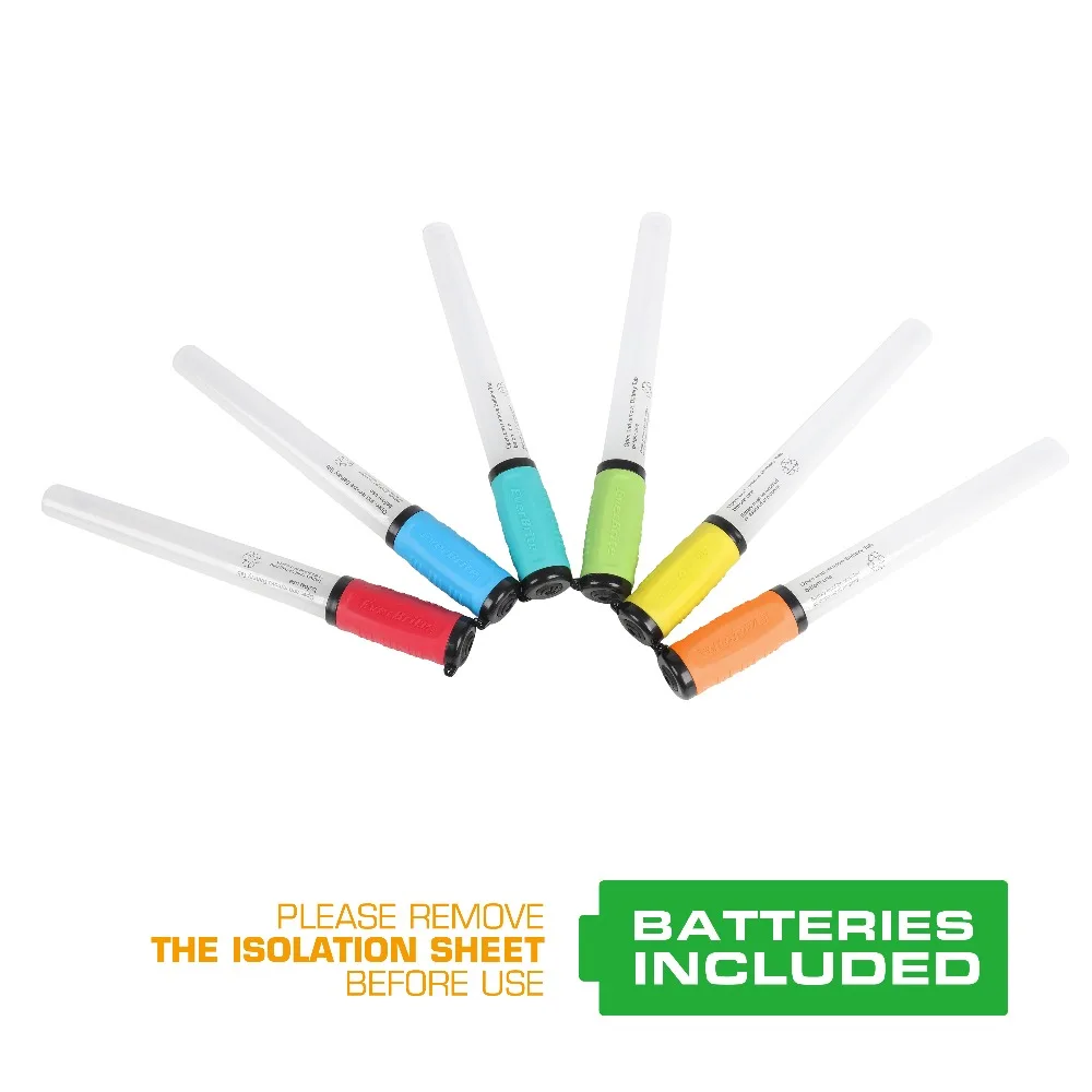 

EVERBRITE LED Flashlight Fashion Torch Party Flashing Glow Stick Portable Penlight Light Stick Pocket Light 6 colors
