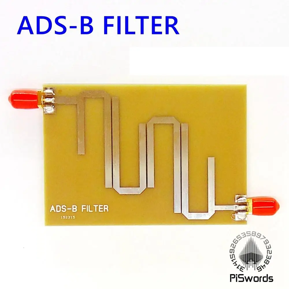 

Piswords 1G-1.2GHz ADS-B 1090Mhz LAN Microstrip bandpass filter for SDR