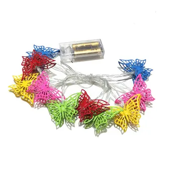 

2019 New LED Christmas Iron Color Butterfly Strings Spring Garden Home Party Decoration Light